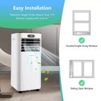 Costway Aire Acondicionado Portátil de 5000 BTU (8000 BTU ASHRAE) con Control Remoto, Enfriador de Aire 3 en 1 con Función de Deshumidificación