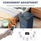 Costway Aire Acondicionado Portátil de 5000 BTU (8000 BTU ASHRAE) con Control Remoto, Enfriador de Aire 3 en 1 con Función de Deshumidificación