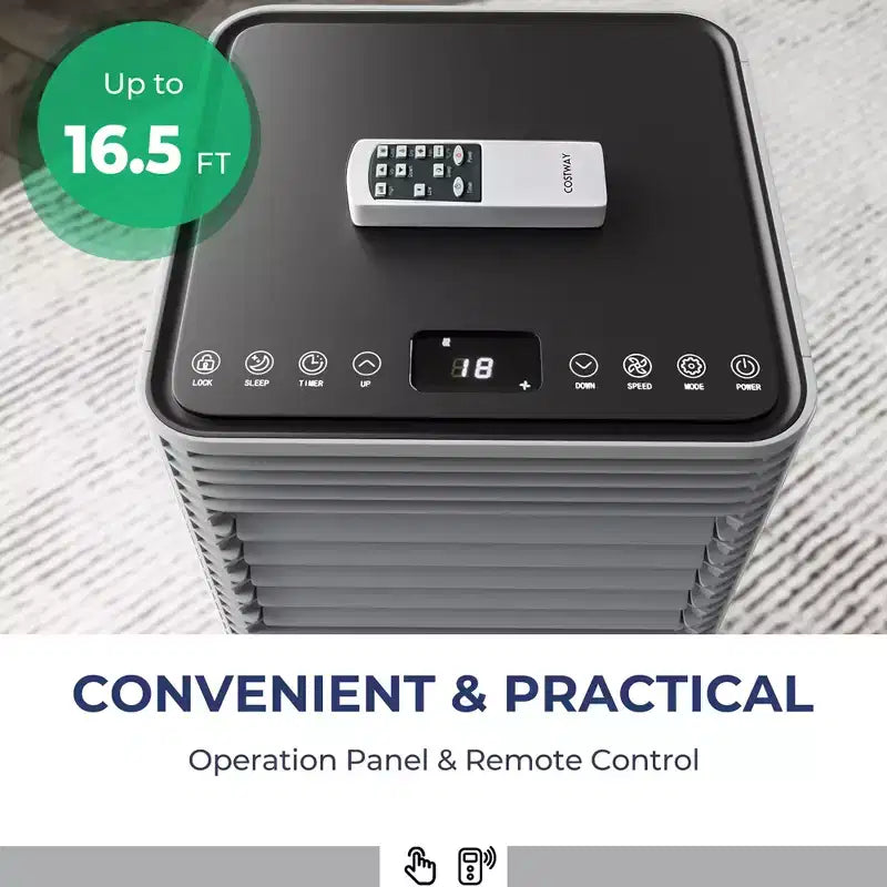Acondicionador de aire portátil Costway 10000 BTU ASHRAE Enfriador de aire 3 en 1 con deshumidificador y modo ventilador