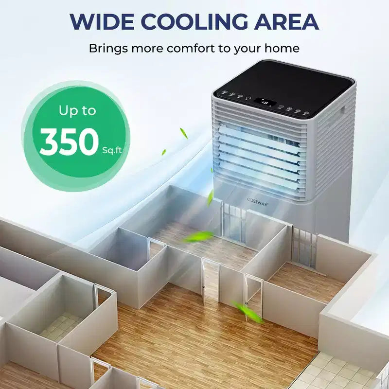 Acondicionador de aire portátil Costway 10000 BTU ASHRAE Enfriador de aire 3 en 1 con deshumidificador y modo ventilador
