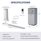 Acondicionador de aire portátil Costway 10000 BTU ASHRAE Enfriador de aire 3 en 1 con deshumidificador y modo ventilador