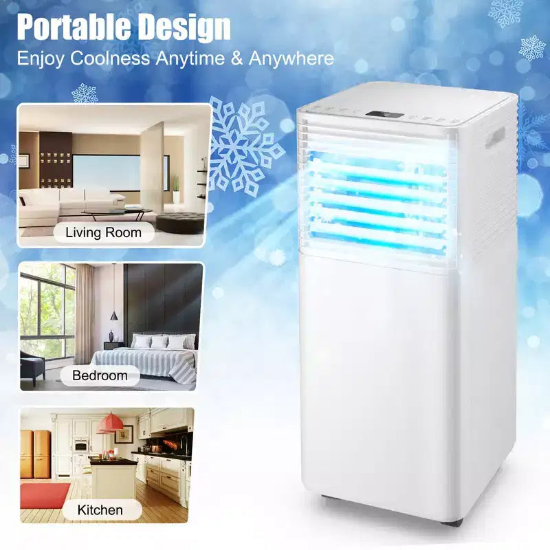 Acondicionador de aire portátil Costway 10000 BTU ASHRAE Enfriador de aire 3 en 1 con deshumidificador y modo ventilador