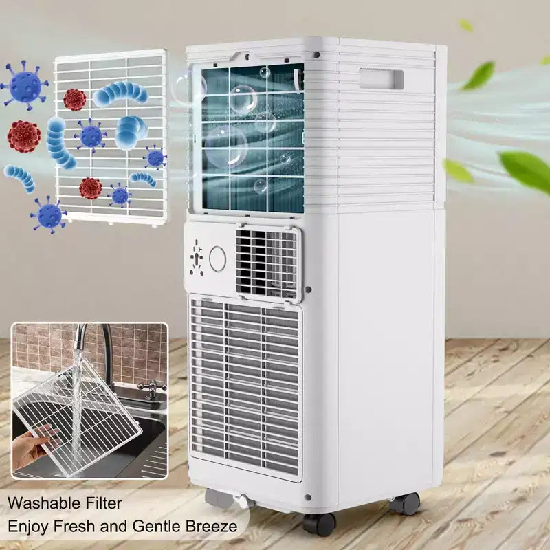 Acondicionador de aire portátil Costway 10000 BTU ASHRAE Enfriador de aire 3 en 1 con deshumidificador y modo ventilador