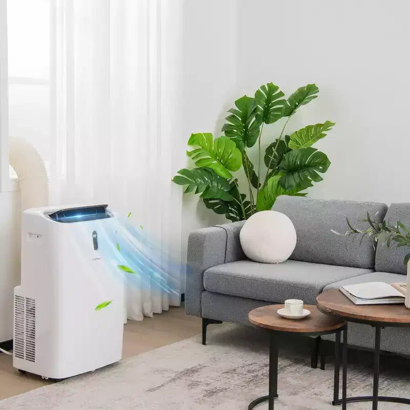 Acondicionador de aire portátil Costway de 8800 BTU (12000 BTU ASHRAE) 4 en 1 con aplicación y control inteligente WiFi