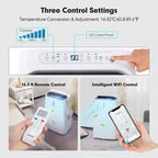 Acondicionador de aire portátil Costway de 8800 BTU (12000 BTU ASHRAE) 4 en 1 con aplicación y control inteligente WiFi