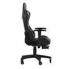 Flash Furniture X30 Silla Gamer Silla Ergonómica de Oficina con Respaldo Reclinable, Reposapiés Deslizable y Ruedas Transparentes