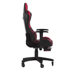 Flash Furniture X30 Silla Gamer Silla Ergonómica de Oficina con Respaldo Reclinable, Reposapiés Deslizable y Ruedas Transparentes