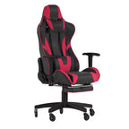 Flash Furniture X30 Silla Gamer Silla Ergonómica de Oficina con Respaldo Reclinable, Reposapiés Deslizable y Ruedas Transparentes