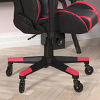 Silla de juegos Flash Furniture X20, tipo carreras, para oficina y ordenador, con respaldo reclinable y ruedas transparentes