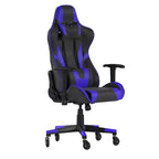 Silla de juegos Flash Furniture X20, tipo carreras, para oficina y ordenador, con respaldo reclinable y ruedas transparentes
