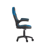 Silla de oficina para videojuegos Flash Furniture X10 estilo de carreras, para PC, ajustable, con brazos plegables y ruedas transparentes