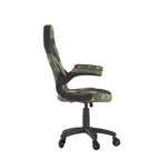 Silla de oficina para videojuegos Flash Furniture X10 estilo de carreras, para PC, ajustable, con brazos plegables y ruedas transparentes
