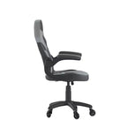 Silla de oficina para videojuegos Flash Furniture X10 estilo de carreras, para PC, ajustable, con brazos plegables y ruedas transparentes