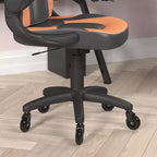 Silla de oficina para videojuegos Flash Furniture X10 estilo de carreras, para PC, ajustable, con brazos plegables y ruedas transparentes