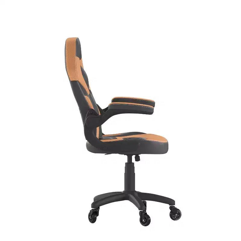 Silla de oficina para videojuegos Flash Furniture X10 estilo de carreras, para PC, ajustable, con brazos plegables y ruedas transparentes