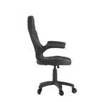Silla de oficina para videojuegos Flash Furniture X10 estilo de carreras, para PC, ajustable, con brazos plegables y ruedas transparentes