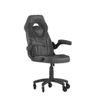 Silla de oficina para videojuegos Flash Furniture X10 estilo de carreras, para PC, ajustable, con brazos plegables y ruedas transparentes