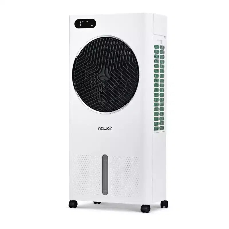 Enfriador de aire por evaporación Newair y ventilador de enfriamiento portátil, enfriador de pantano de CA de 1600 CFM, cámara de hielo de carga superior, tanque de agua extraíble de 3.16 galones