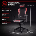 Silla de juego RESPAWN Flexx Mesh con soporte lumbar y reposacabezas ajustable