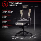 Silla de juego RESPAWN Flexx Mesh con soporte lumbar y reposacabezas ajustable