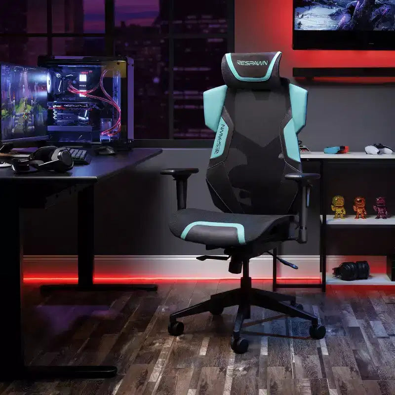 Silla de juego RESPAWN Flexx Mesh con soporte lumbar y reposacabezas ajustable