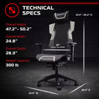 Silla de juego RESPAWN Flexx Mesh con soporte lumbar y reposacabezas ajustable