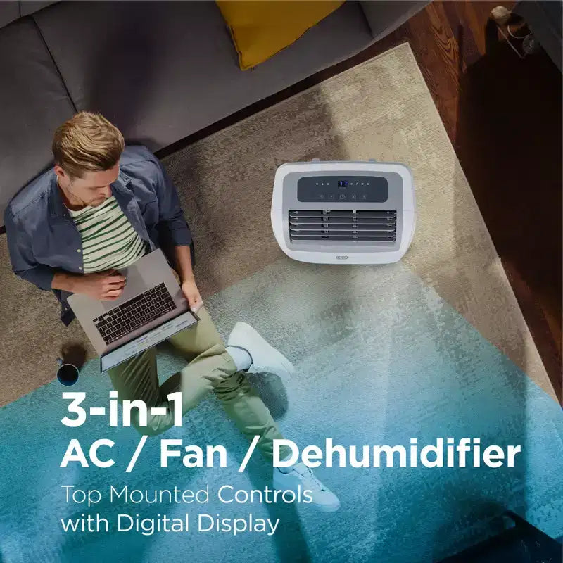 Aire acondicionado portátil BLACK+DECKER con control remoto