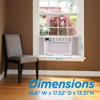 Aires acondicionados de ventana BLACK+DECKER, de 5,000 a 14,000 BTU, enfrían habitaciones de hasta 65 m², con controles remotos o manuales, múltiples velocidades de enfriamiento
