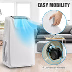 Costway Aire Acondicionado Portátil de Doble Manguera 8000 BTU (11,500 BTU ASHRAE) Unidad de CA 3 en 1 con Control Remoto