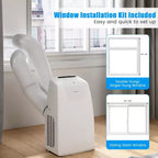 Costway Aire Acondicionado Portátil de Doble Manguera 8000 BTU (11,500 BTU ASHRAE) Unidad de CA 3 en 1 con Control Remoto