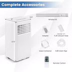Costway Aire Acondicionado Portátil 3 en 1 de 5000 BTU (8000 BTU ASHRAE) con Frío, Deshumidificador, Ventilador y Modo Nocturno