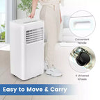 Costway Aire Acondicionado Portátil 3 en 1 de 5000 BTU (8000 BTU ASHRAE) con Frío, Deshumidificador, Ventilador y Modo Nocturno