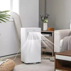 Costway 6000 BTU (10000 BTU ASHRAE) Aire Acondicionado Portátil 3 en 1 con Refrigeración, Deshumidificador, Ventilador y Modo Nocturno