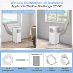 Costway 6000 BTU (10000 BTU ASHRAE) Aire Acondicionado Portátil 3 en 1 con Refrigeración, Deshumidificador, Ventilador y Modo Nocturno