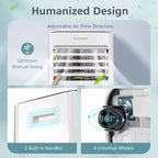 Aire Acondicionado Portátil Costway 8000 BTU Enfriador de Aire 3 en 1 con Ventilador Deshumidificador Modo Sueño