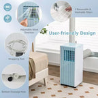Aire Acondicionado Portátil Costway 7100 BTU (10000 BTU ASHARE) Unidad de CA 3 en 1 con Enfriamiento, Deshumidificación, Ventilador y Modo Noche