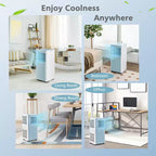 Aire Acondicionado Portátil Costway 7100 BTU (10000 BTU ASHARE) Unidad de CA 3 en 1 con Enfriamiento, Deshumidificación, Ventilador y Modo Noche