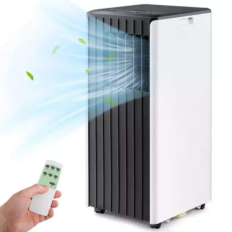 Aire Acondicionado Portátil Costway 7100 BTU (10000 BTU ASHARE) Unidad de CA 3 en 1 con Enfriamiento, Deshumidificación, Ventilador y Modo Noche