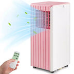 Aire Acondicionado Portátil Costway 7100 BTU (10000 BTU ASHARE) Unidad de CA 3 en 1 con Enfriamiento, Deshumidificación, Ventilador y Modo Noche