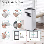 Costway Aire Acondicionado Portátil de 10000 BTU 3 en 1 Enfriador de Aire con Ventilador Deshumidificador Modo Sueño