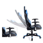 Silla de oficina para videojuegos de cuero PU con reposacabezas y almohada lumbar ajustables - GTRACING