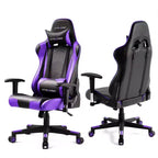 Silla de oficina para videojuegos de cuero PU con reposacabezas y almohada lumbar ajustables - GTRACING
