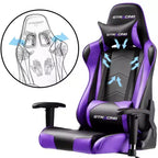 Silla de oficina para videojuegos de cuero PU con reposacabezas y almohada lumbar ajustables - GTRACING