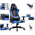 Silla de oficina para videojuegos de cuero PU con reposacabezas y almohada lumbar ajustables - GTRACING
