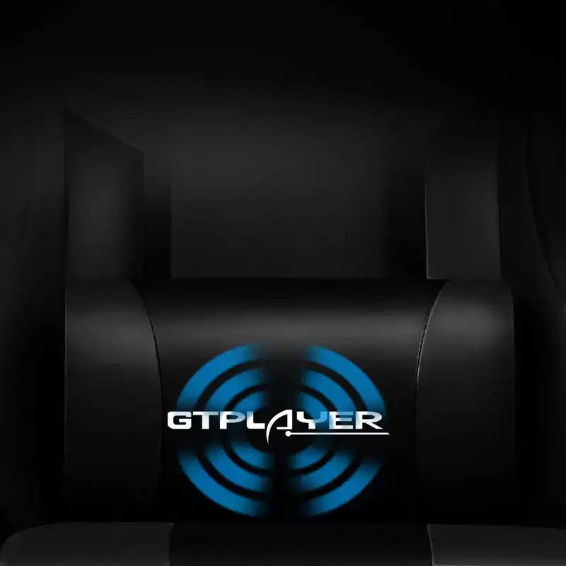 Silla Gamer con Reposapiés y Cojín Masajeador Lumbar Ergonómico de Piel Sintética - GTRACING