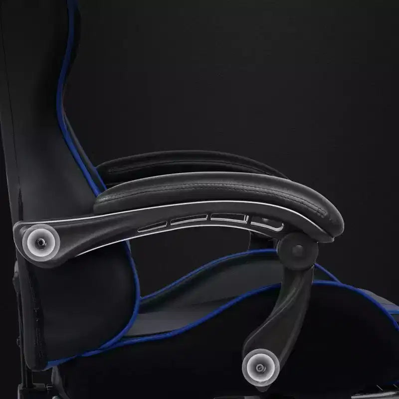 Silla Gamer con Reposapiés y Cojín Masajeador Lumbar Ergonómico de Piel Sintética - GTRACING