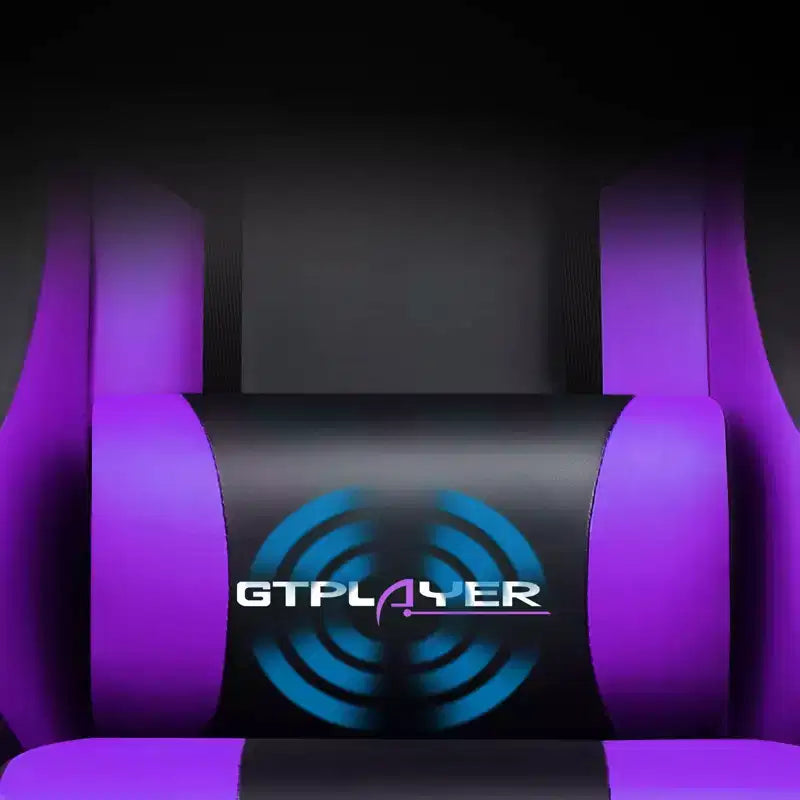 Silla Gamer con Reposapiés y Cojín Masajeador Lumbar Ergonómico de Piel Sintética - GTRACING
