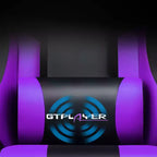 Silla Gamer con Reposapiés y Cojín Masajeador Lumbar Ergonómico de Piel Sintética - GTRACING