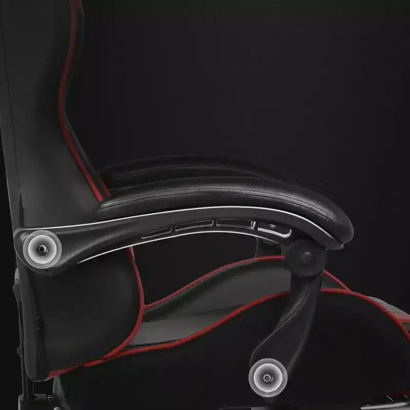 Silla Gamer con Reposapiés y Cojín Masajeador Lumbar Ergonómico de Piel Sintética - GTRACING