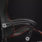 Silla Gamer con Reposapiés y Cojín Masajeador Lumbar Ergonómico de Piel Sintética - GTRACING